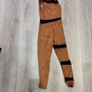 Kids Brown and Black One Piece Dance Costume